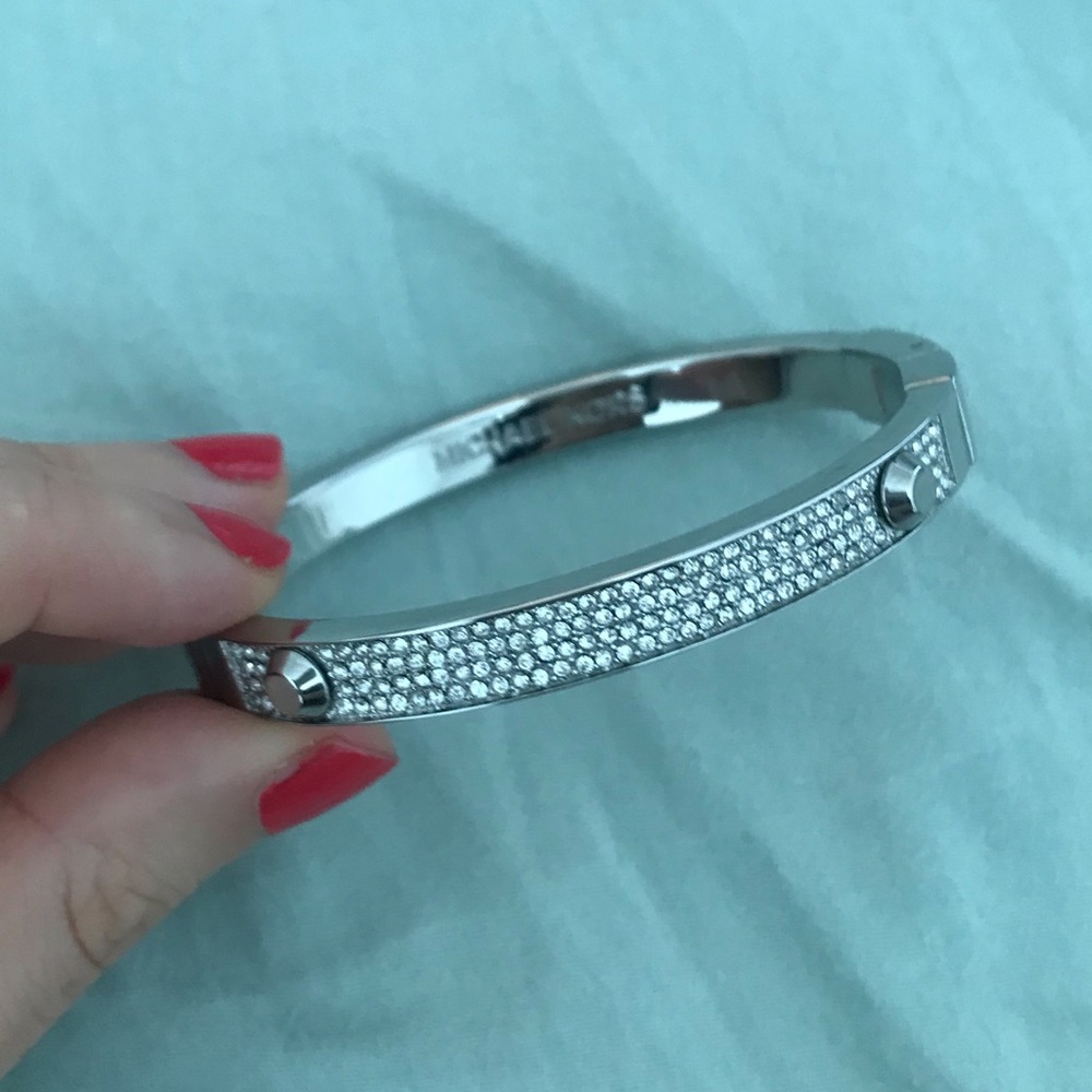 Michael Kors silver crystal bracelet